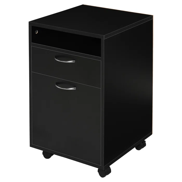 Mesa Auxiliar con Ruedas Negro