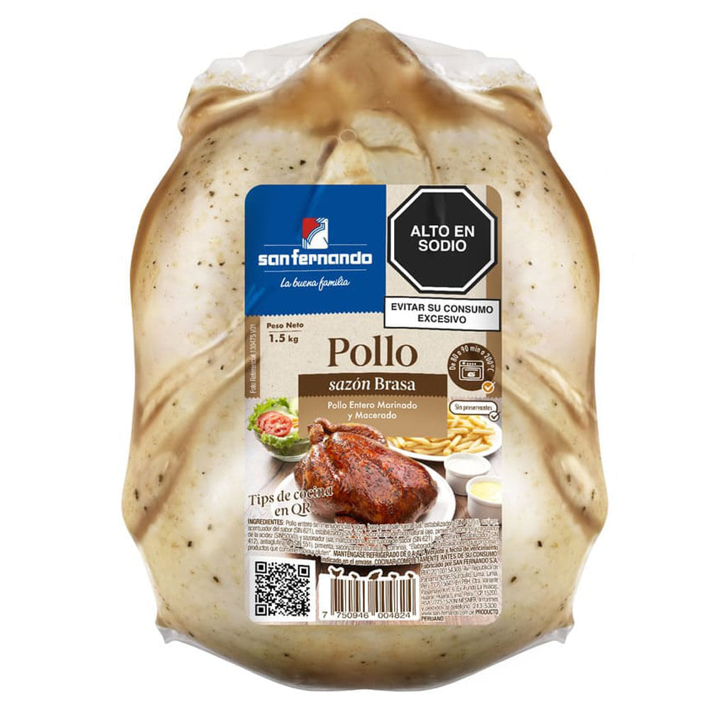 Pollo Sazón Brasa SAN FERNANDO Bolsa 1.5Kg
