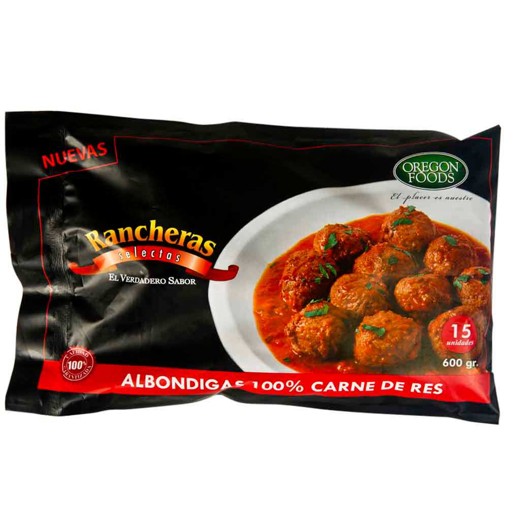 Albóndigas de Carne de Res RANCHERAS Bolsa 600g