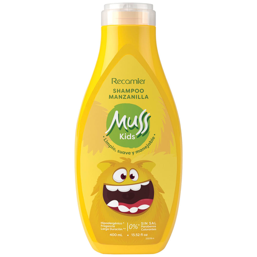 Shampoo MUSS KIDS Manzanilla Frasco 400ml