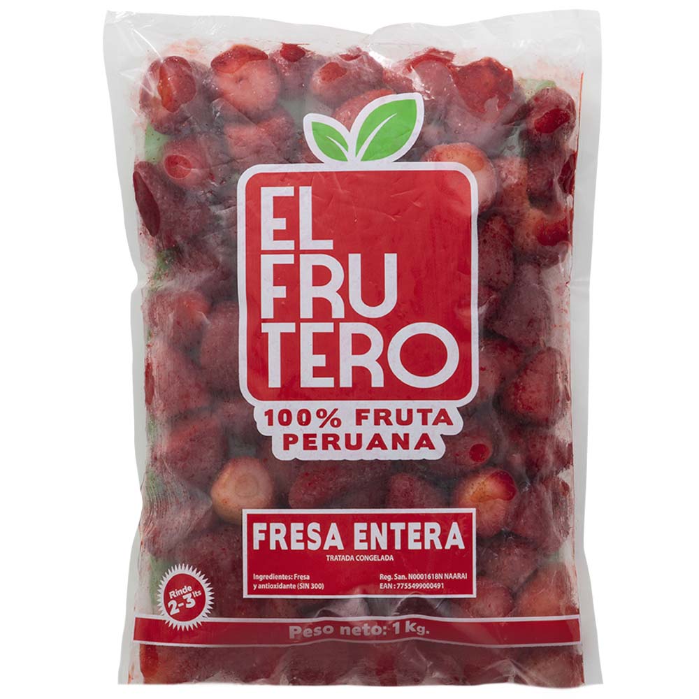 Fresa Entera EL FRUTERO Congelada Bolsa 1Kg