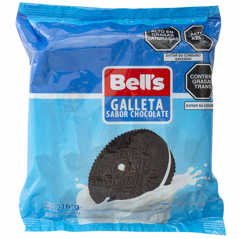 Galletas BELL'S Sabor a Chocolate Paquete 6un