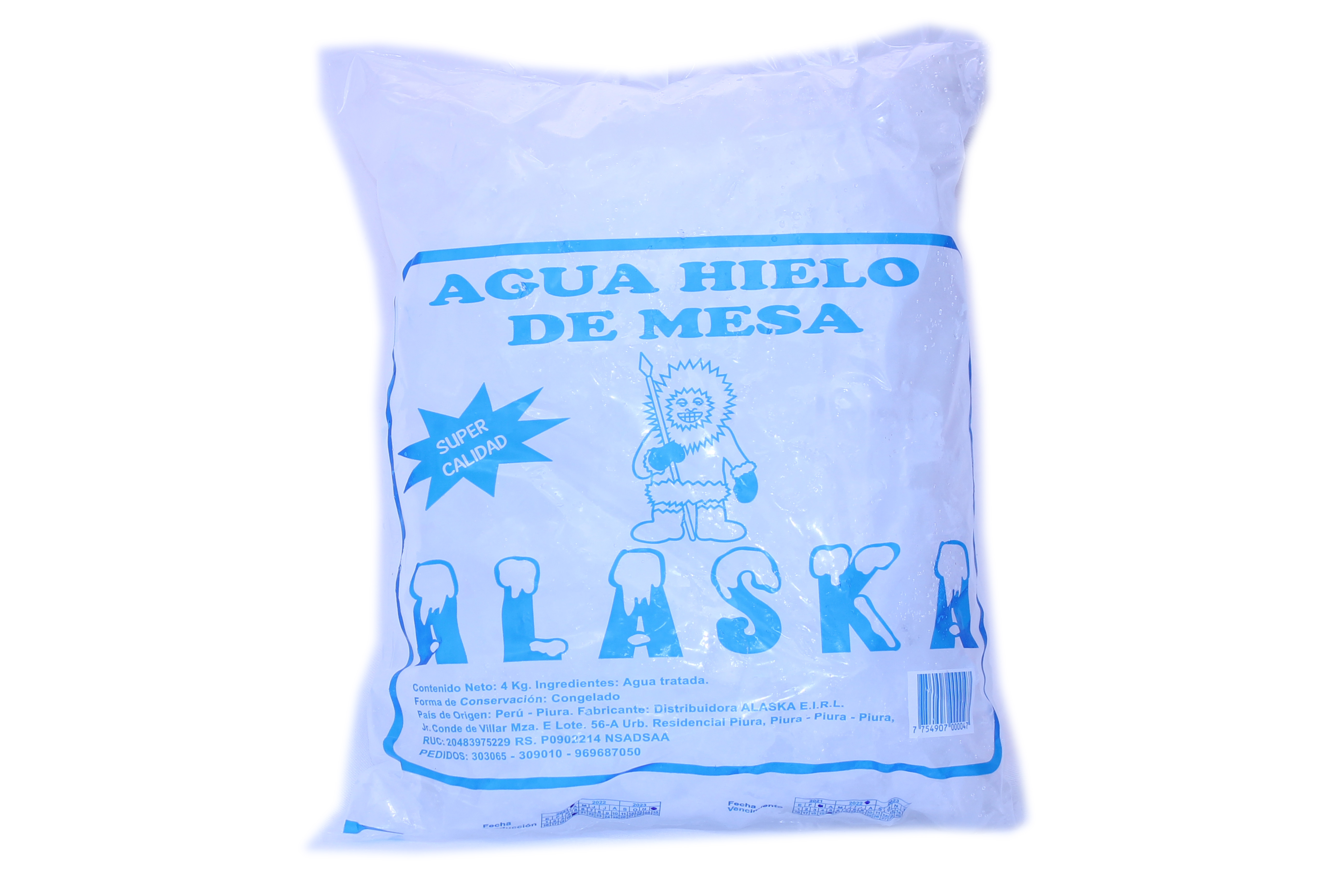 Hielo ALASKA Bolsa 4 kg
