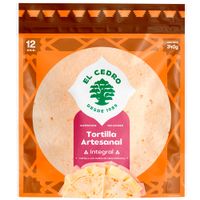 Tortilla Artesanal Integral EL CEDRO Bolsa 12un
