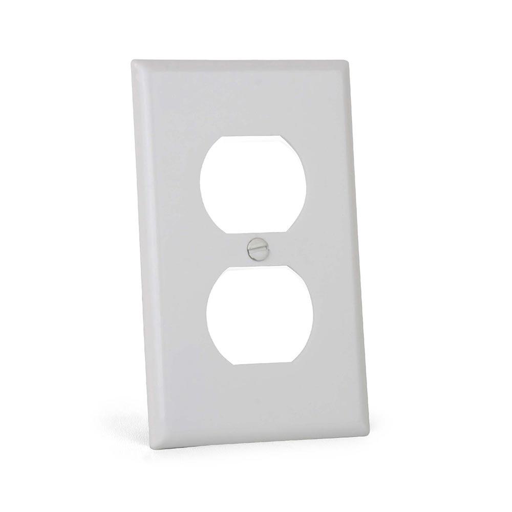 Placa Doble Baquelita Blanca