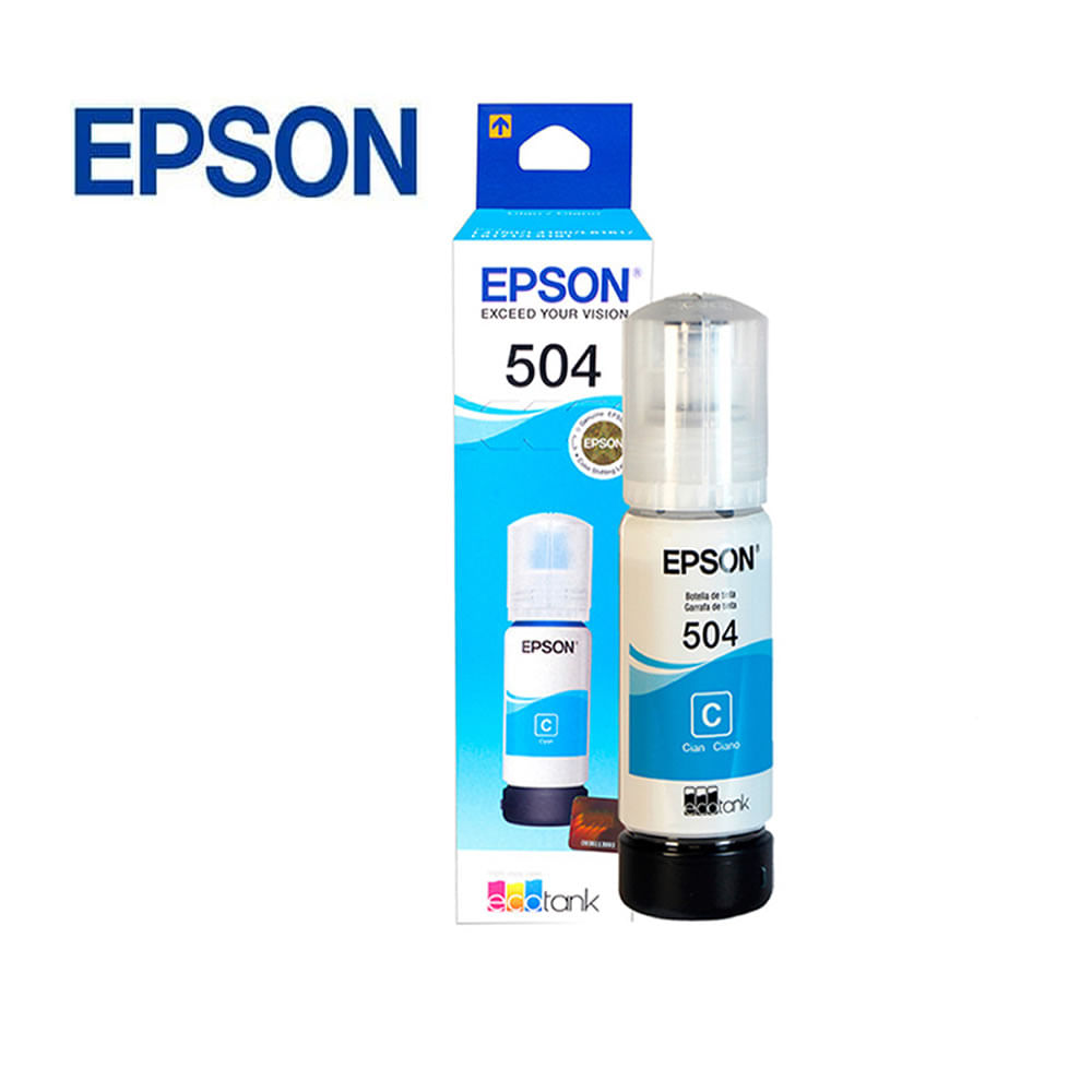 Tinta Epson T504 Cyan