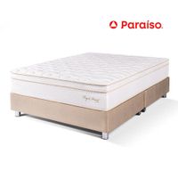 Cama Paraíso Royal Elizabeth Queen Champagne + 2 almohadas viscoelásticas + protector
