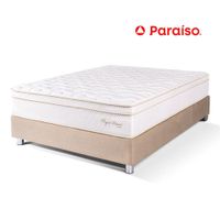 Cama Paraíso Royal Elizabeth 2 Plazas Champagne + 2 almohadas viscoelásticas + protector