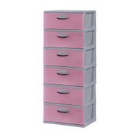 Mega cómoda Mimbre Ratán #6 Rosado Gris