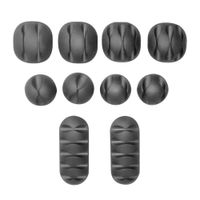 Kit de organizador de cables G Mobile 10 piezas, negro