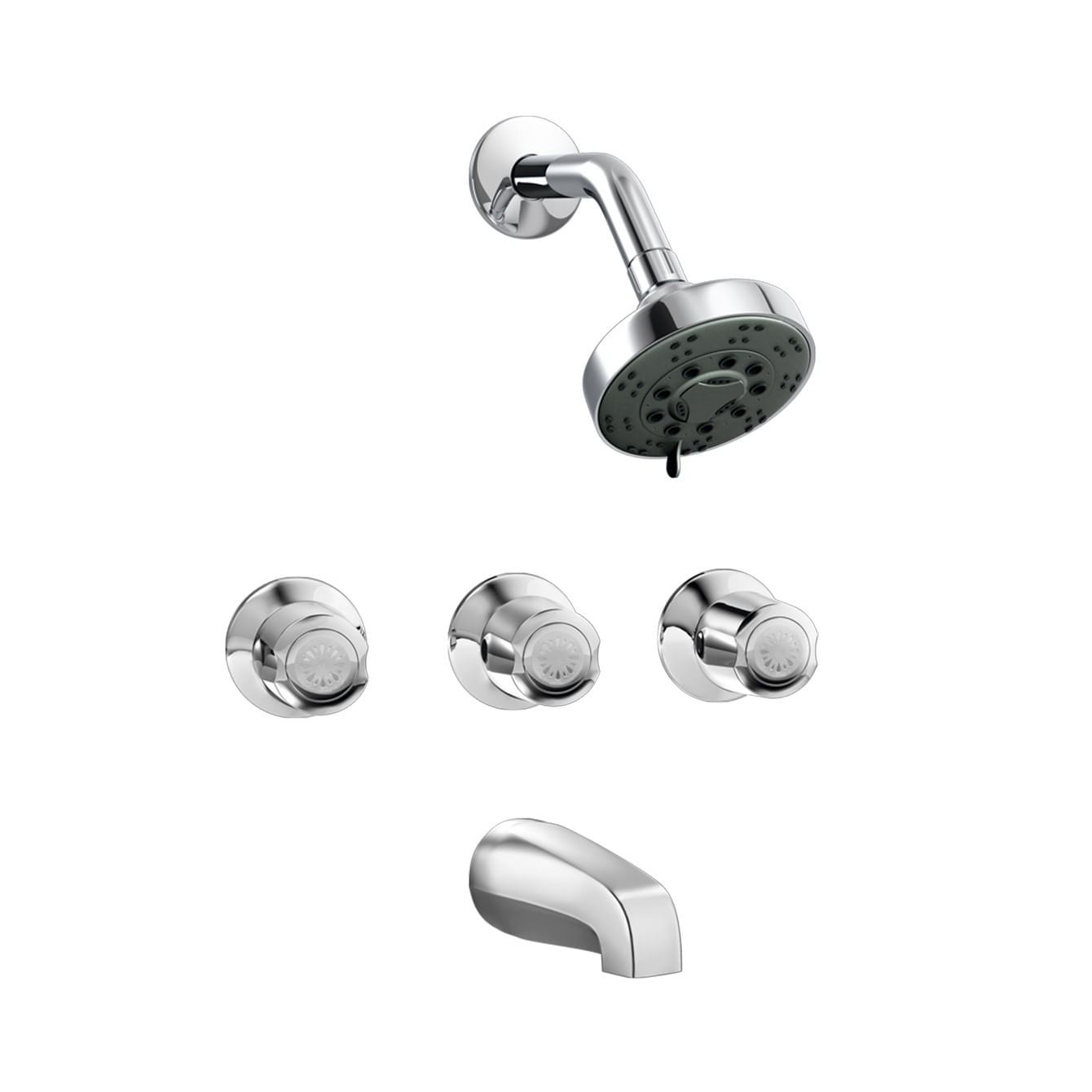 MEZCLADORA PARA DUCHA TINA CANCUN CON SALIDA TECNO CROMADO ITALGRIF