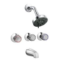 MEZCLADORA PARA DUCHA TINA VALLARTA CON SALIDA TECNO CROMADO ITALGRIF