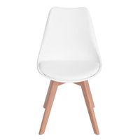 Silla de Comedor Expandible Asiento Acolchado Blanco