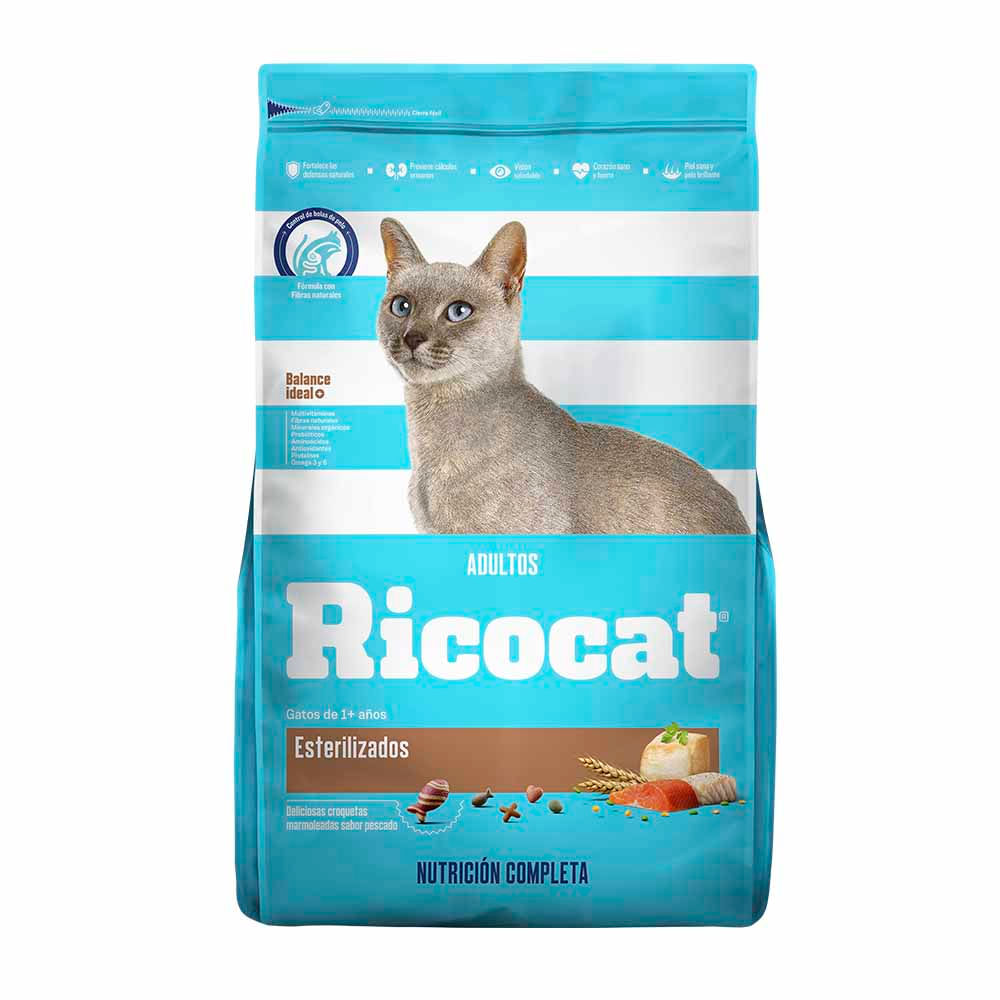 Comida para Gatos RICOCAT Adultos Esterilizados Bolsa 1Kg