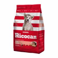 Comida para Perros RICOCAN Cachorros Razas Medianas y Grandes Carne y Leche Bolsa 3Kg