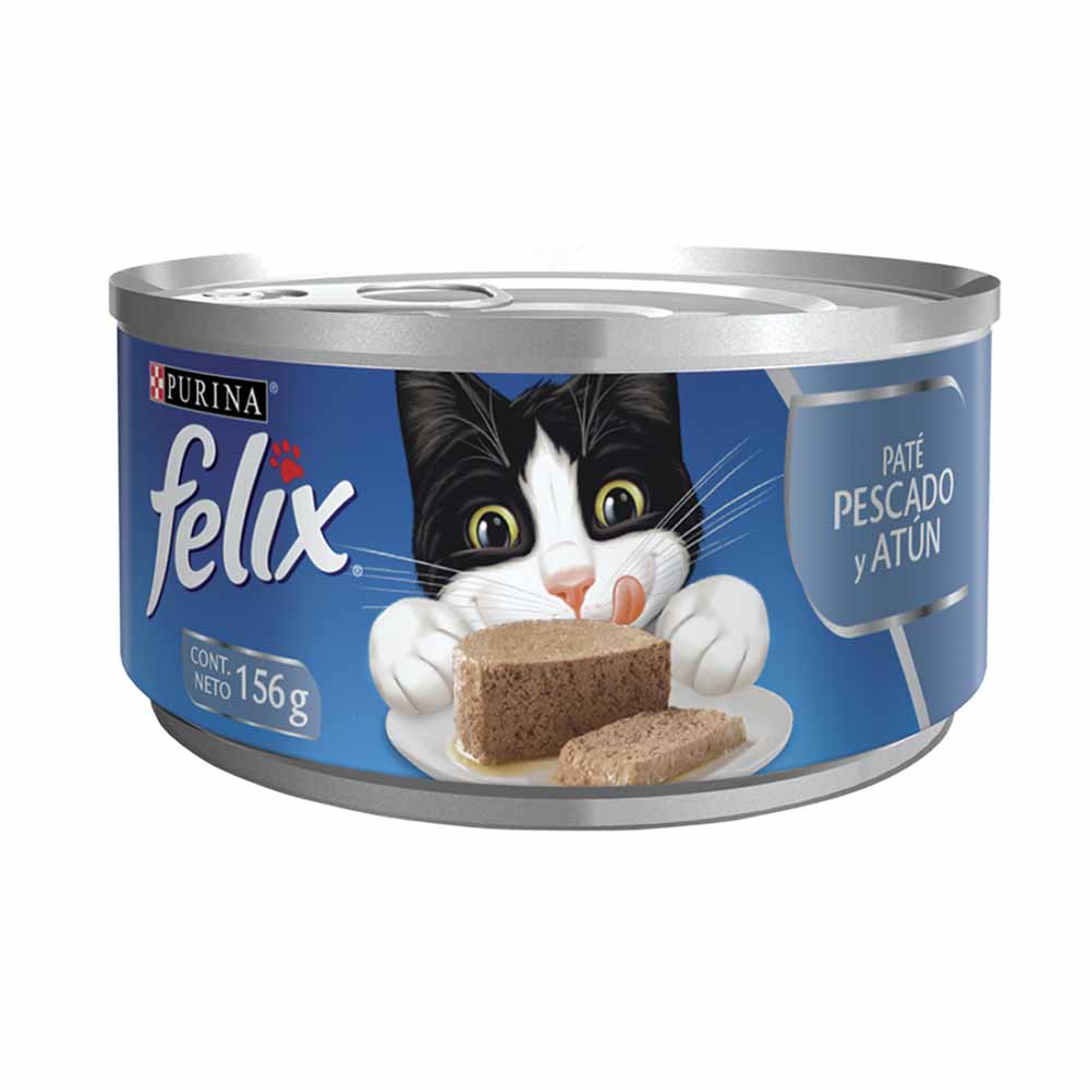 Comida para Gatos FELIX Paté de Pescado y Atún Lata 156g