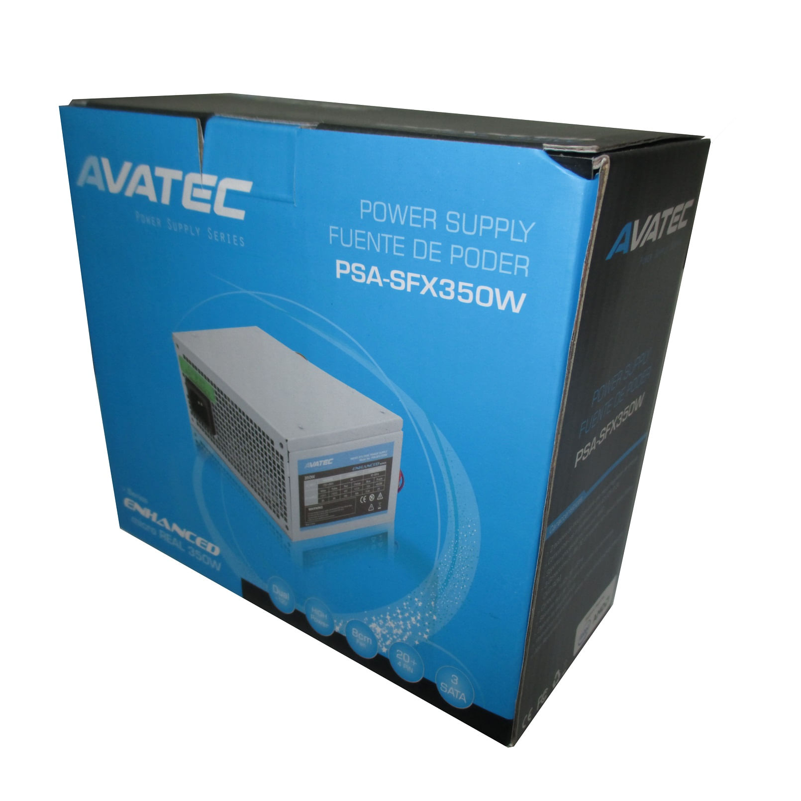 Fuente De Poder cpu Mini Slim Avatec Atx PSA-SFX350W Real P8