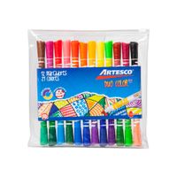 Plumones ARTESCO Duocolor 45 Estuche 12un
