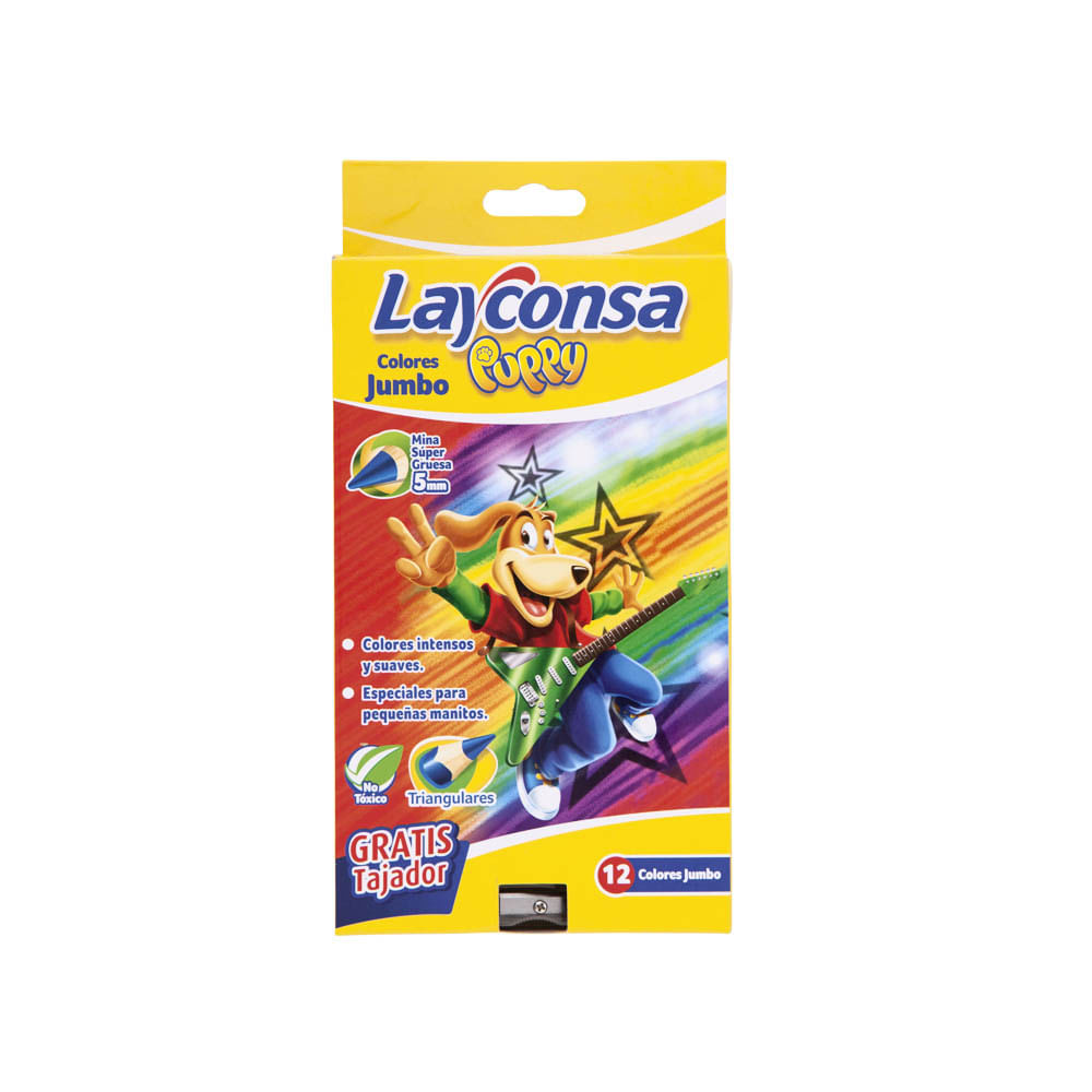 Colores Jumbo LAYCONSA Puppy Caja 12un