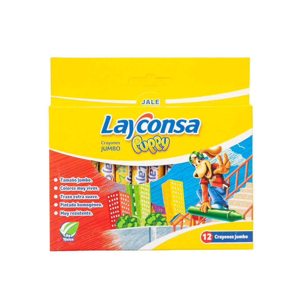 Crayón LAYCONSA Puppy Jumbo Paquete 12un