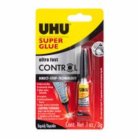 Super Pegamento UHU Ultra Fast Control Blister 3un