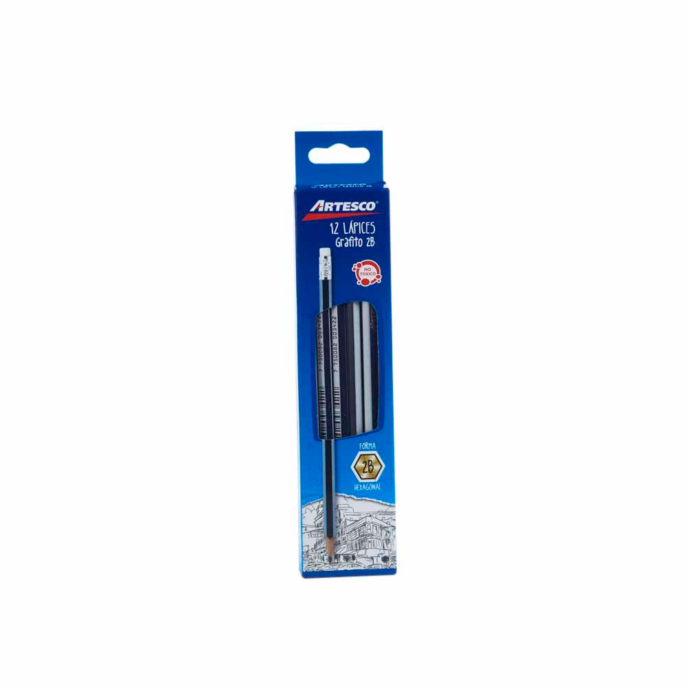 Lápiz ARTESCO Amarillo 2B Caja 12un
