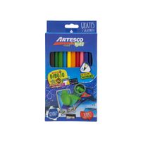 Colores Triangulares ARTESCO Jumbo Paquete 12un + Sacapunta