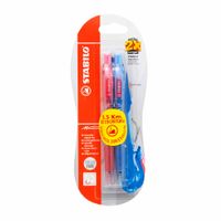 Bolígrafo STABILO Marathon Blíster Azul Rojo 2un
