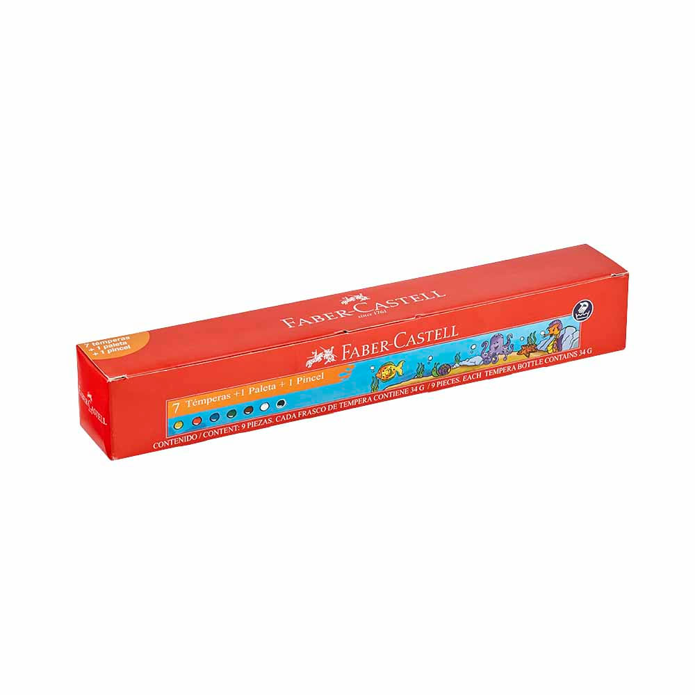 Témpera FABER CASTELL Paquete 7un