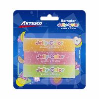 Borrador ARTESCO Jelly Color Pack Blíster 3un