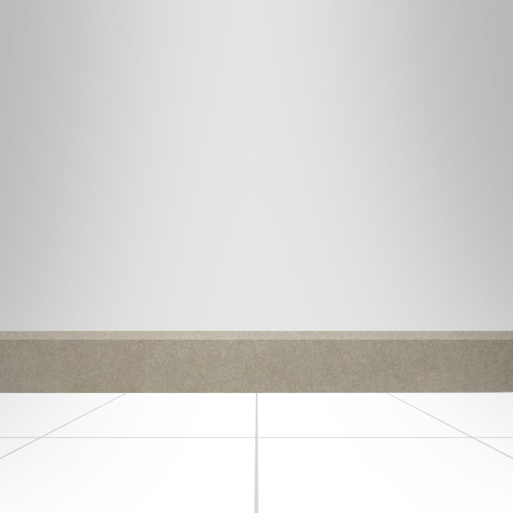 Zócalo Porcelanato Gris Pleno 7,3x60 cm,