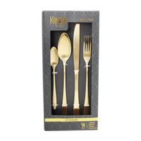 Set cubiertos Gold 16 piezas