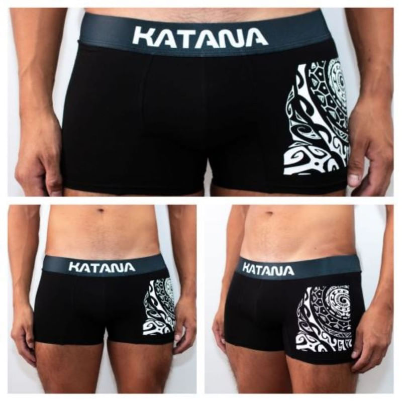 ROPA INTERIOR KATANA BOXER PACK X 3 NEGRO