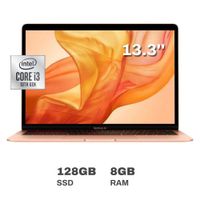 Apple Macbook Air 13.3"" Intel Core i3 8GB RAM 128GB SSD Gold Teclado en inglés Reacondicionado