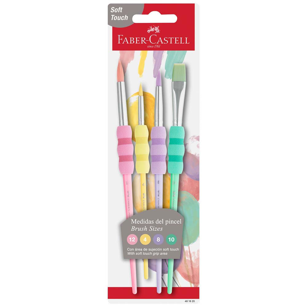 Pincel FABER CASTELL Soft Touch Pastel 4un