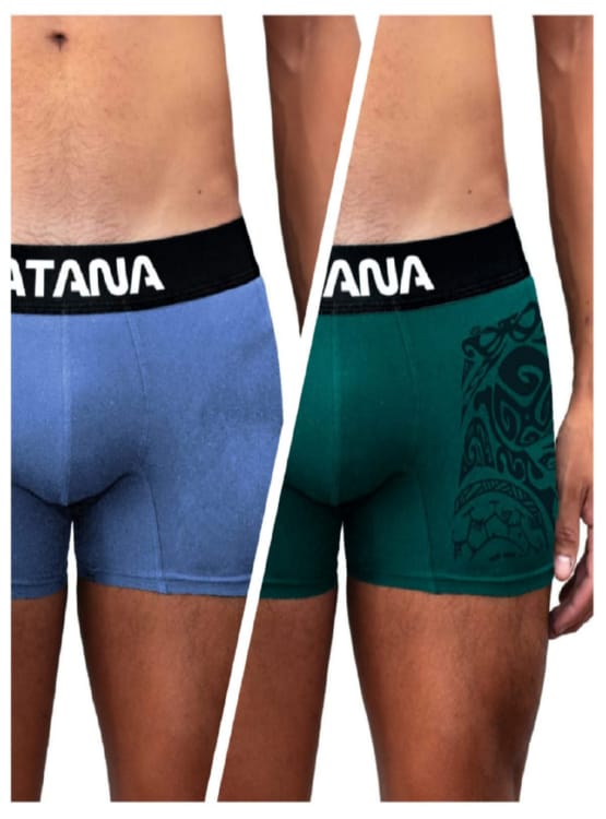 ROPA INTERIOR KATANA BOXER PACK X 2 CELESTE Y VERDE