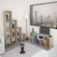 Rack Extensible TV 40 + Biblioteca Escalera - Rovere