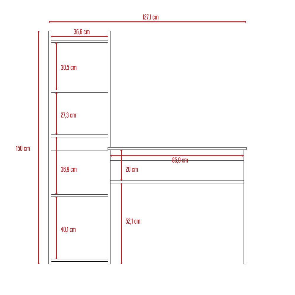 Combo Office 22 Escritorio + Archivador - Wengue - Shopstar