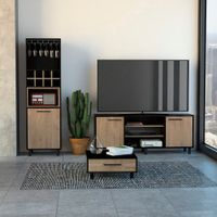 Rack TV 55 + Bar Alto + Mesa Centro Kaia - Wengue / Miel