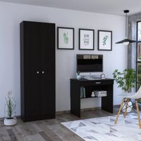 Combo Office 23 Escritorio + Closet Oficina - Wengue