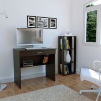 Combo Office 1 Escritorio + Librero - Wengue