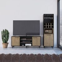 Rack TV 55 + Bar Alto Kaia - Wengue / Miel