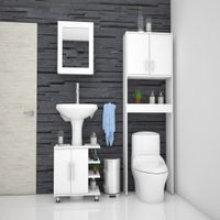 Botiquin Bath 47-B + Optimizadores Lavamanos 55 + Baño 63-A - Blanco
