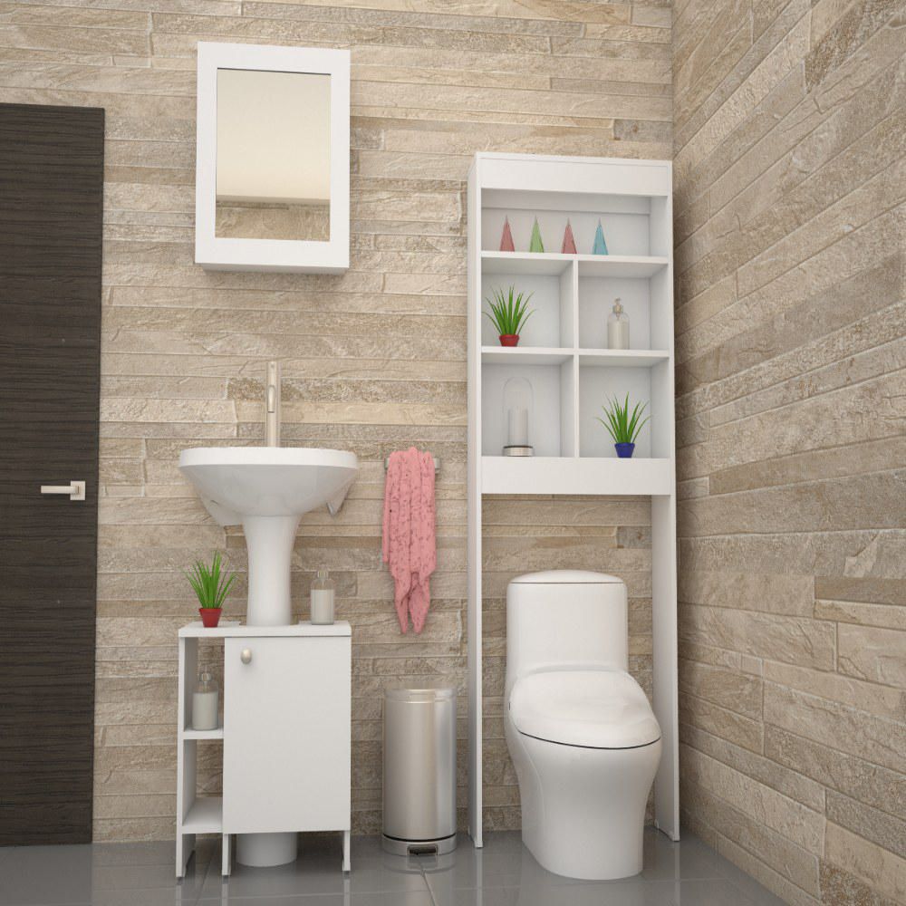 Botiquin Bath 47-B + Optimizadores Lavamanos 47-A + Baño 20 - Blanco