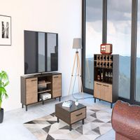 Rack TV 65 + Bar + Mesa Centro Kaia - Wengue / Miel