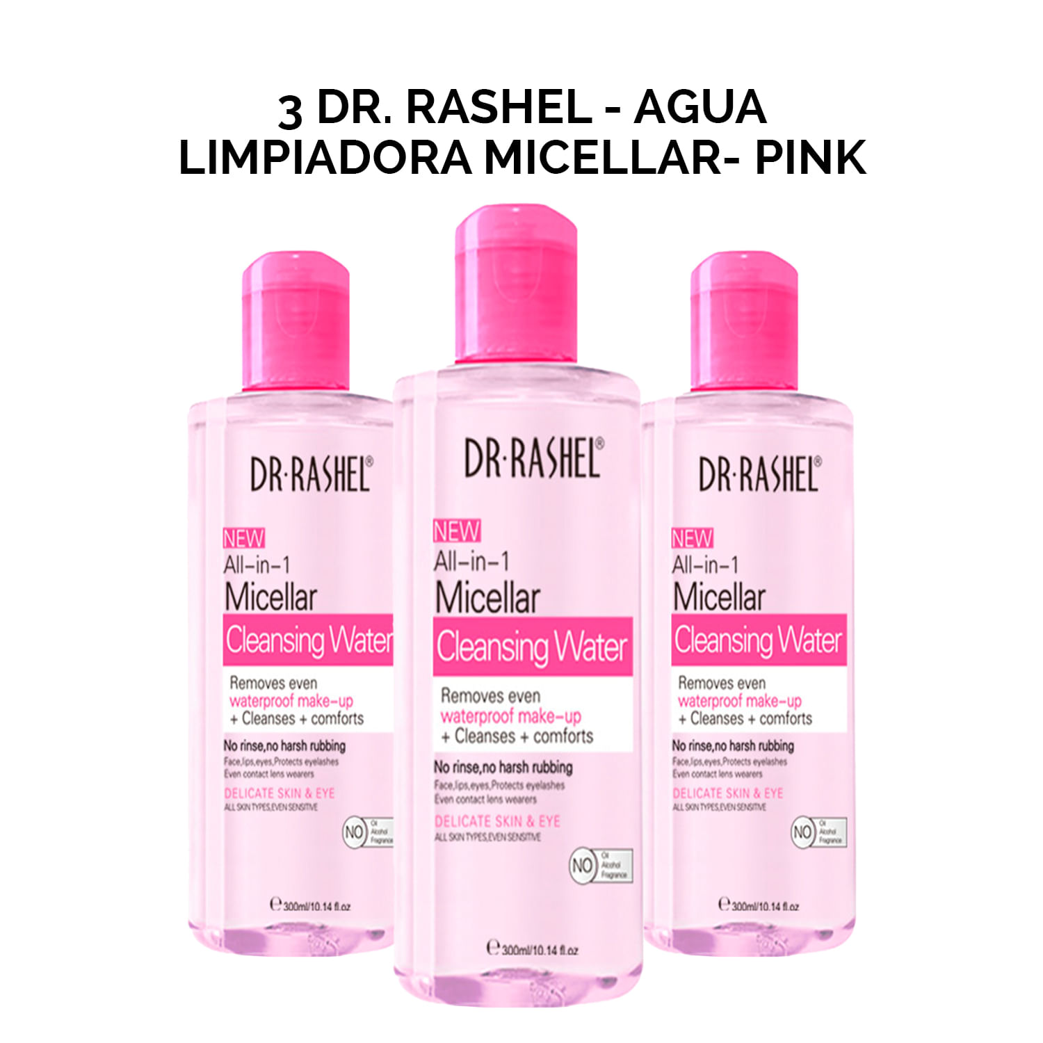 3 Dr. Rashel - Agua limpiadora Micellar- Pink