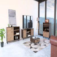Rack TV 65 + Bar + Bife + Mesa Centro Kaia - Wengue / Miel