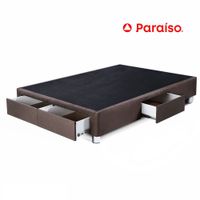 Box Tarima Cajones 2 Plazas Chocolate
