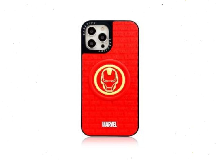 Case Silicona Iron Man Rojo Face - Iphone 12/12PRO