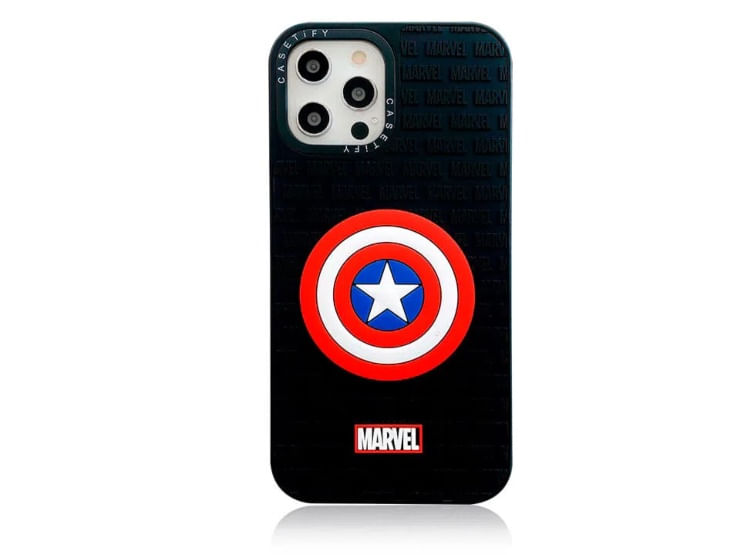 Case Silicona Escudo Capitan America - Iphone 12/12PRO